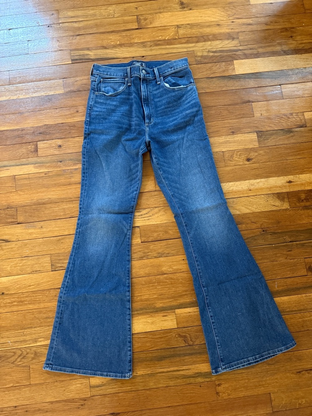 Abercrombie & Fitch Indigo Flare Wide-Leg Jeans